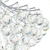 Princess 8 Light 20in Chrome Down Chandelier with Crystals