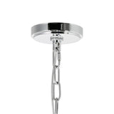 Princess 10 Light 24in Chrome Down Chandelier with Crystals