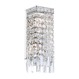 Colosseum 2 Light 5in Chrome Wall Sconce with Crystals