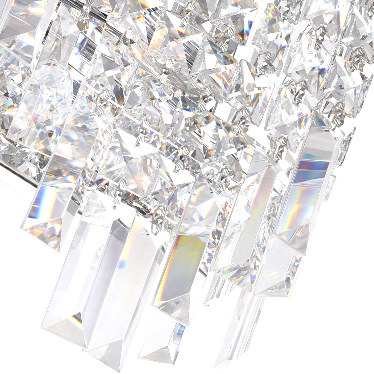 Colosseum 4 Light 5in Chrome Wall Sconce with Crystals