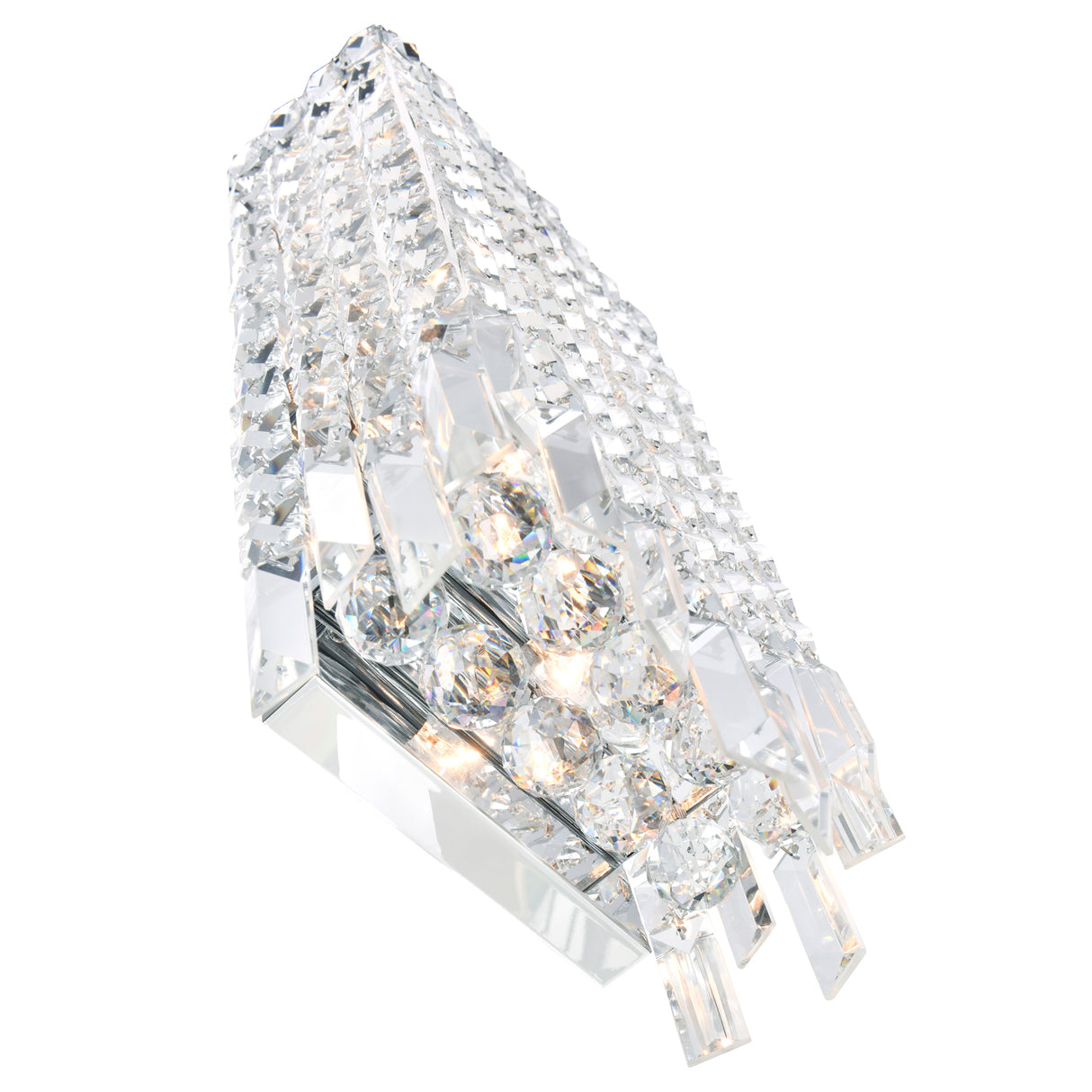 Colosseum 4 Light 5in Chrome Wall Sconce with Crystals