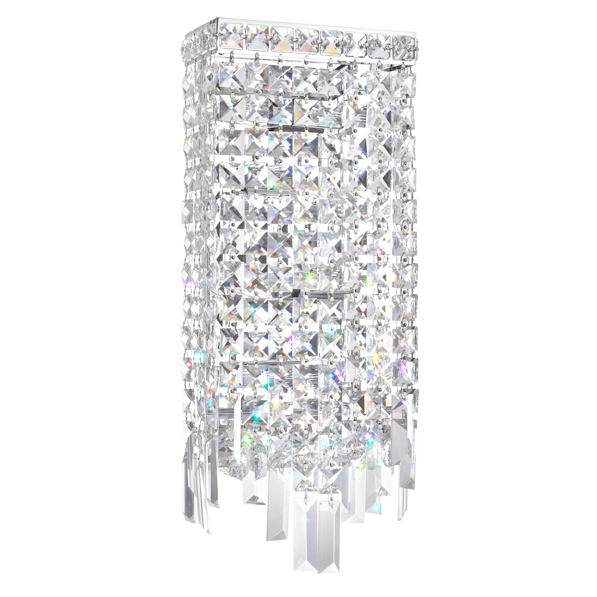 Colosseum 4 Light 5in Chrome Wall Sconce with Crystals