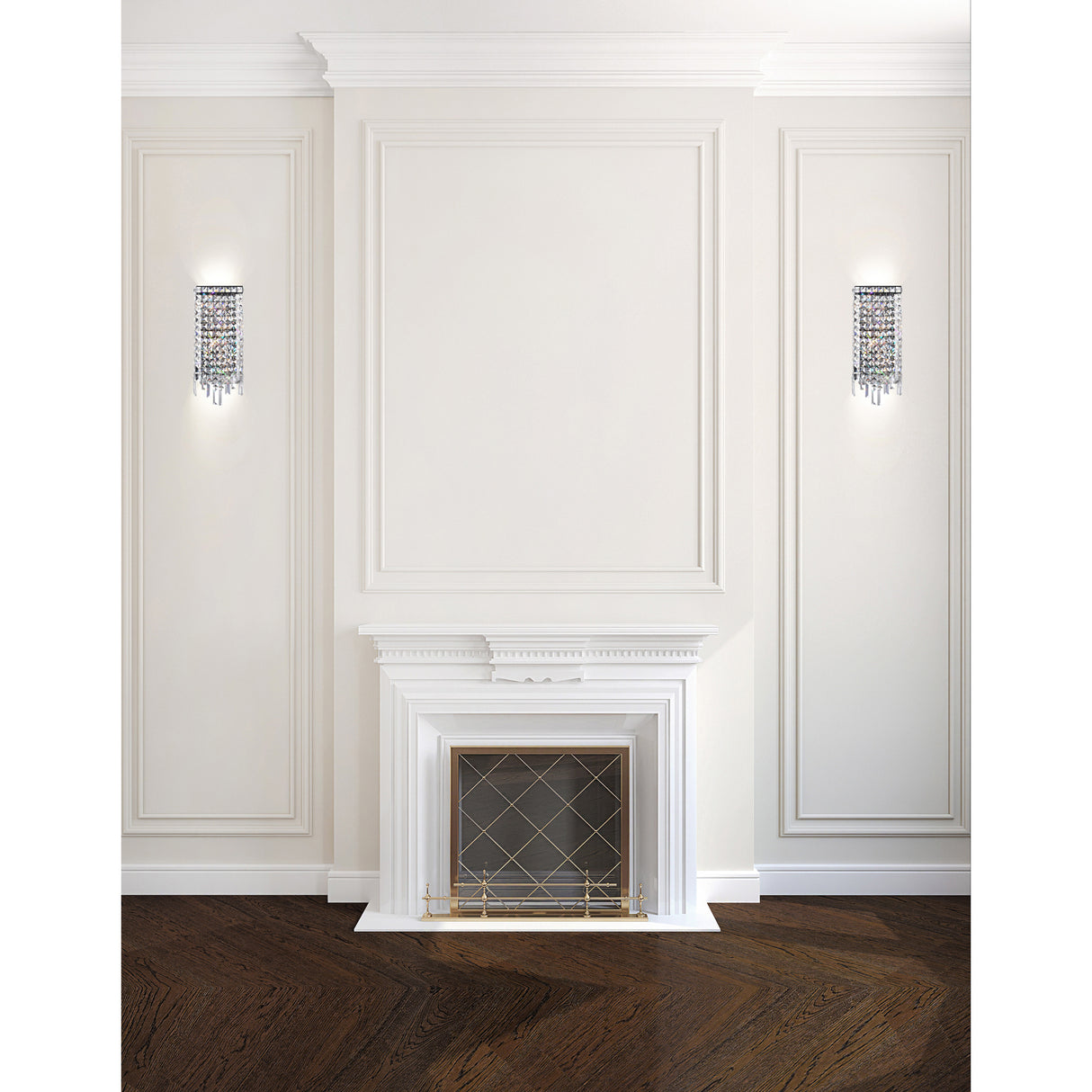 Colosseum 4 Light 5in Chrome Wall Sconce with Crystals