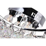 Queen 4 Light Flush Mount With  Chrome Finish