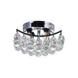 Queen 4 Light Flush Mount With  Chrome Finish