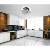 Queen 4 Light Flush Mount With  Chrome Finish