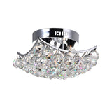 Queen 4 Light Flush Mount With  Chrome Finish