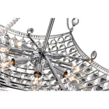 Jasmine 8 Light Down Chandelier With Chrome Finish