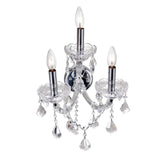 Maria Theresa 3 Light 12in Chrome Wall Sconce with Crystals
