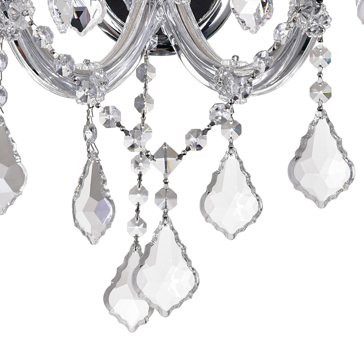 Maria Theresa 3 Light 12in Chrome Wall Sconce with Crystals