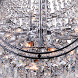 Amanda 15 Light Down Chandelier With Chrome Finish