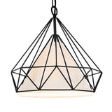 Diamond 1 Light 20in Black Down Pendant