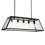Alyson 5 Light Black Chandelier