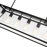 Alyson 6 Light Black Chandelier