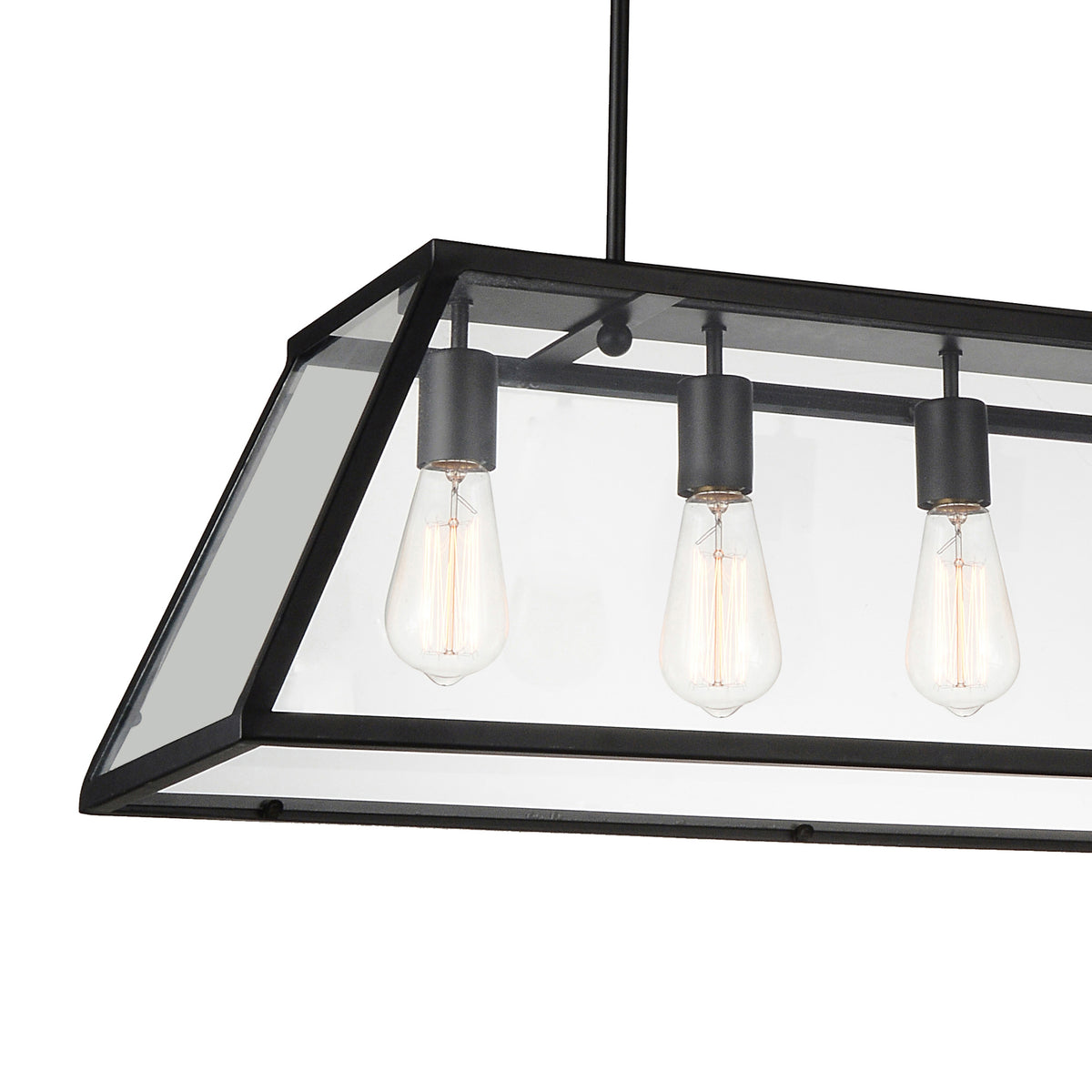 Alyson 6 Light Black Chandelier