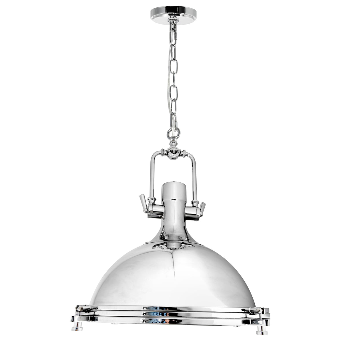 Show 1 Light Down Pendant With Chrome Finish
