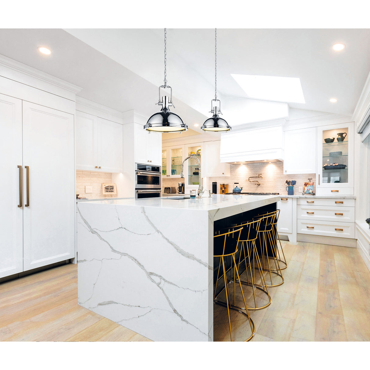 Show 1 Light Down Pendant With Chrome Finish