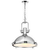 Show 1 Light Down Pendant With Chrome Finish