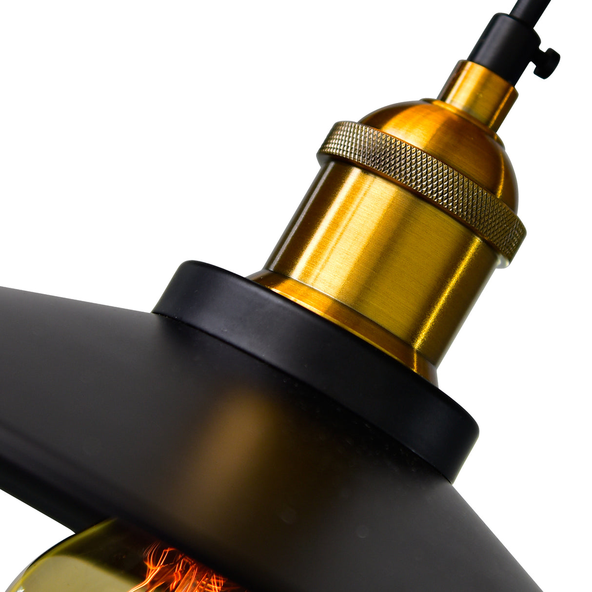 Brave 1 Light 13in Black Down Mini Pendant