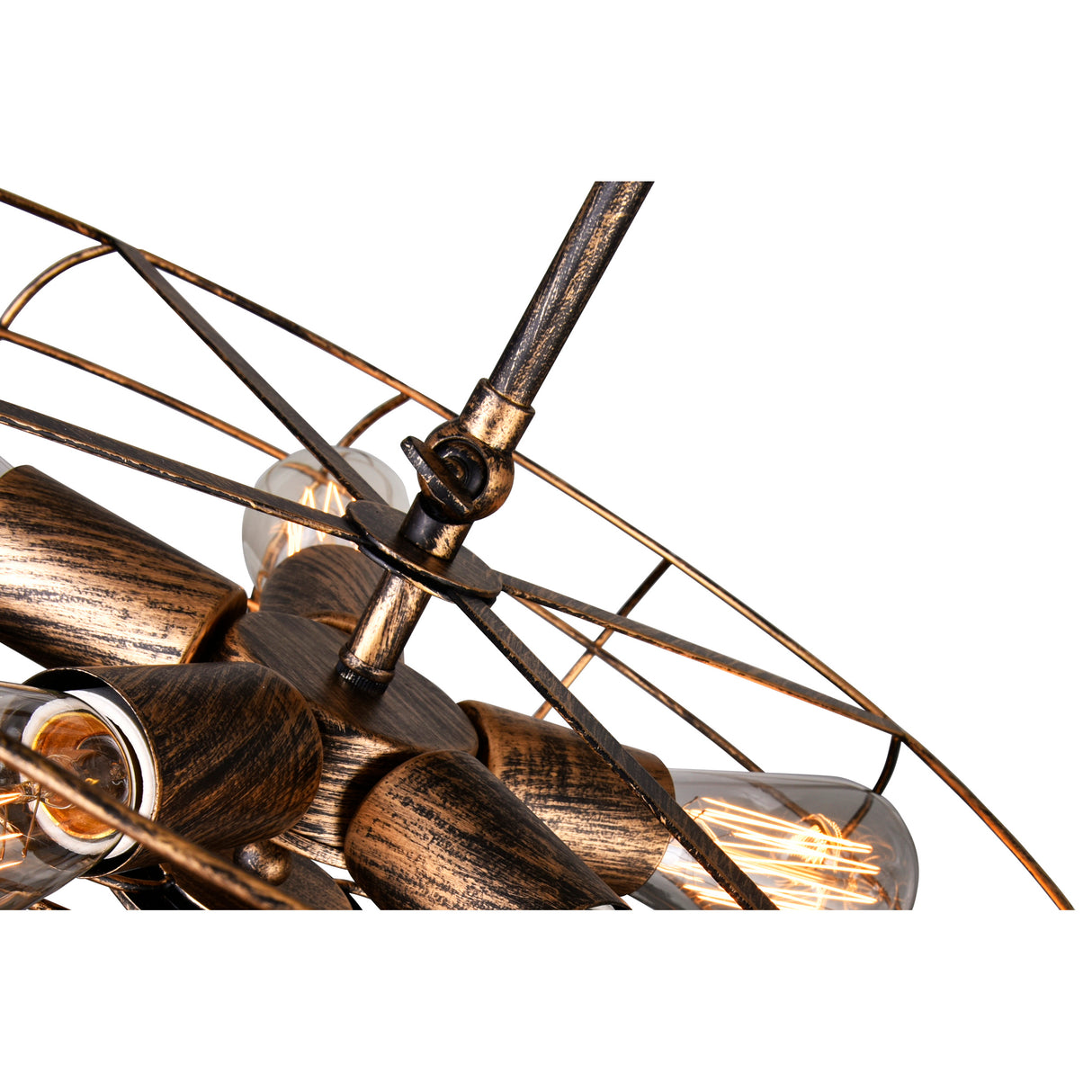 Pamela 5 Light 19in Antique Copper Flush Mount