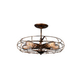 Pamela 5 Light 19in Antique Copper Flush Mount