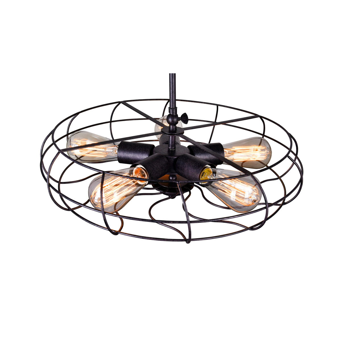 Pamela 5 Light 19in Rust Flush Mount