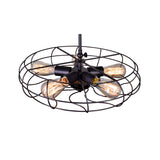 Pamela 5 Light 19in Rust Flush Mount