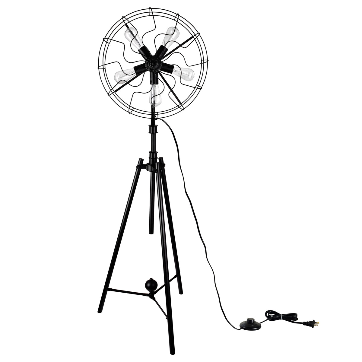 Pamela 5 Light Floor Lamp With Black Finish