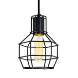 Secure 1 Light 6in Black Mini Pendant