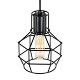 Secure 1 Light 6in Black Mini Pendant