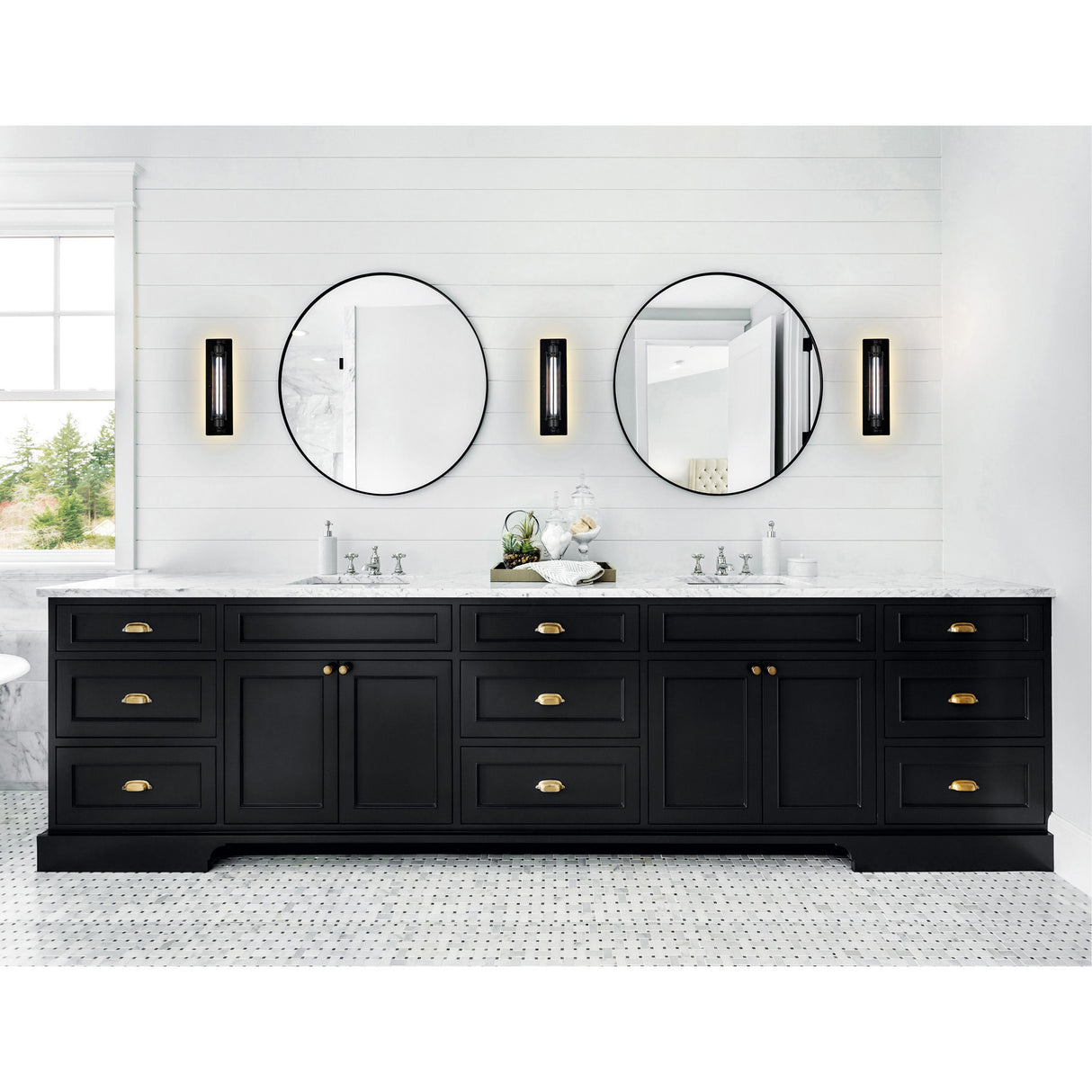 Kiera 1 Light 4in Black Wall Sconce
