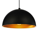 Modest 1 Light 12in Black Down Mini Pendant