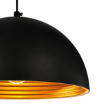 Modest 1 Light 12in Black Down Mini Pendant