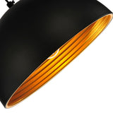 Modest 1 Light 12in Black Down Mini Pendant