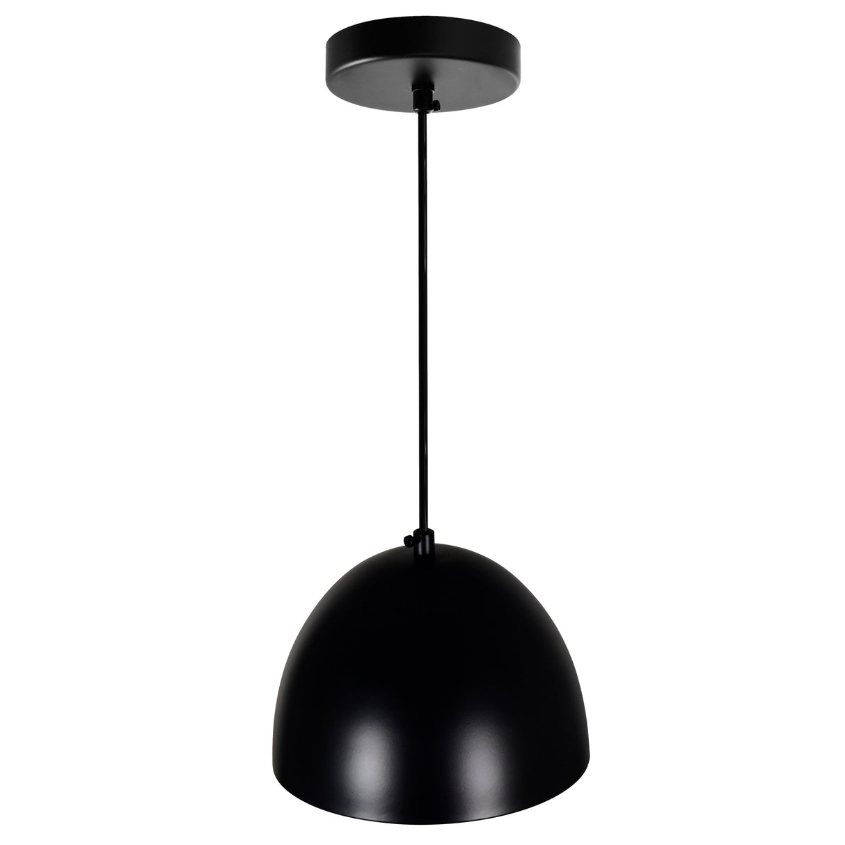 Modest 1 Light 7in Black Down Mini Pendant