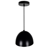 Modest 1 Light 7in Black Down Mini Pendant