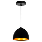 Modest 1 Light 7in Black Down Mini Pendant