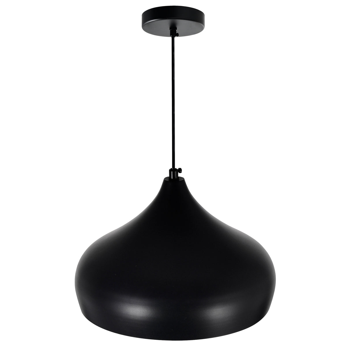 Dynamic 1 Light 16in Black Down Pendant