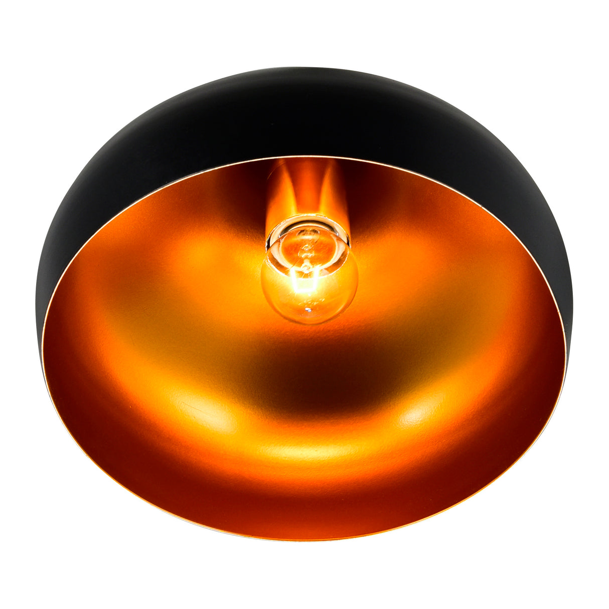 Dynamic 1 Light 16in Black Down Pendant