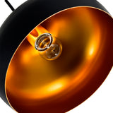 Dynamic 1 Light 16in Black Down Pendant