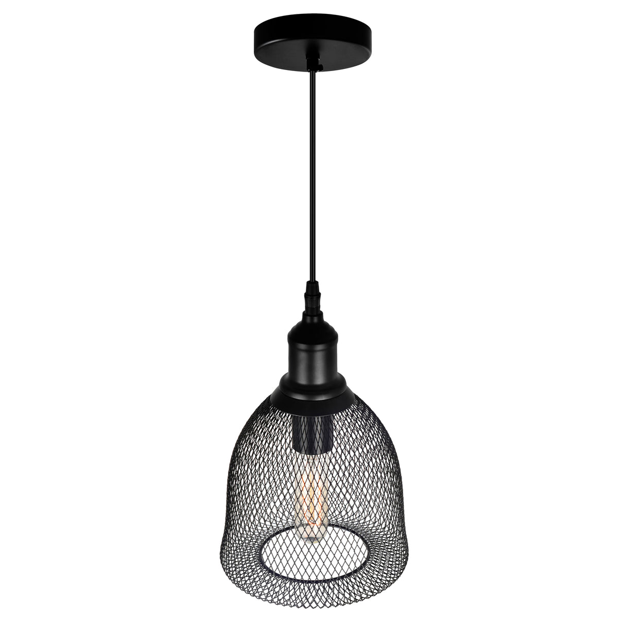 Drea 1 Light Black Down Mini Pendant