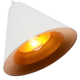 Keila 1 Light Down Pendant With Matte White & Gold Finish