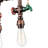 Manor 3 Light Down Chandelier With Speckled copper Finish