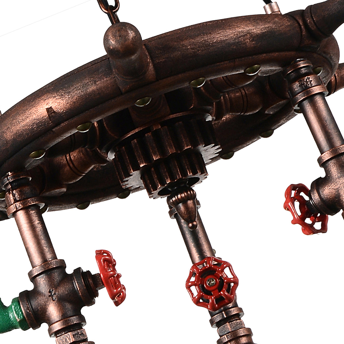 Manor 3 Light Down Chandelier With Speckled copper Finish