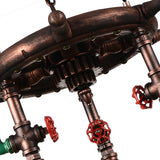 Manor 3 Light Down Chandelier With Speckled copper Finish