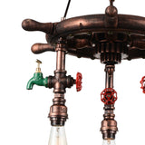 Manor 3 Light Down Chandelier With Speckled copper Finish