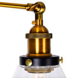 Eustis 2 Light 15in Black & Gold Vanity Light