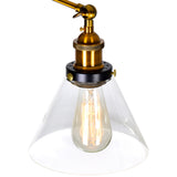 Eustis 2 Light 15in Black & Gold Vanity Light