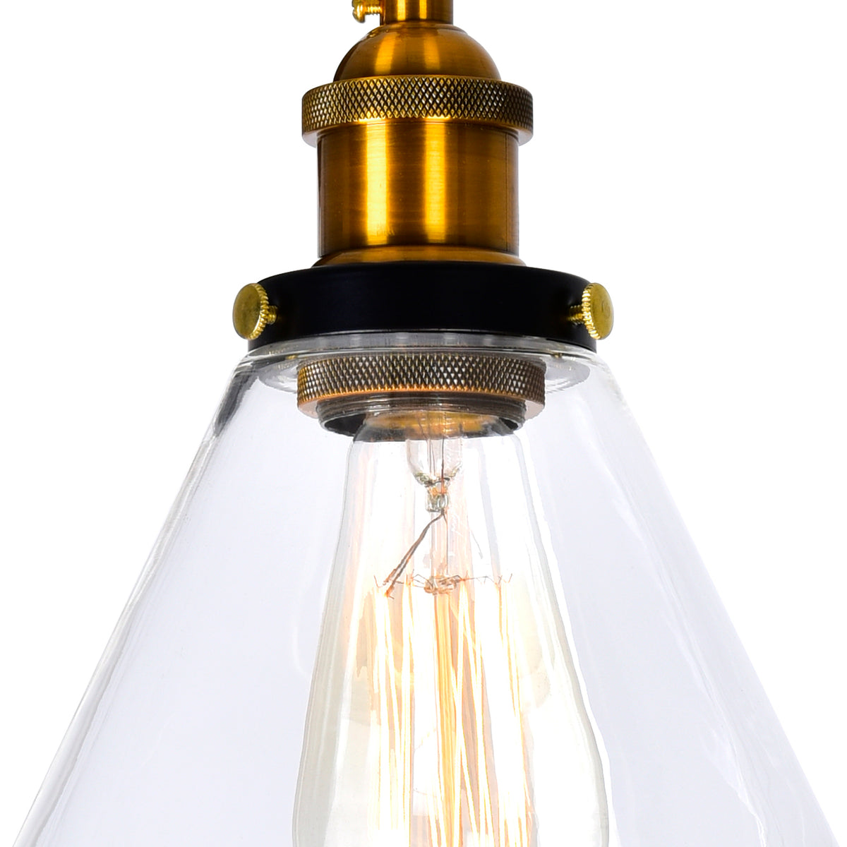 Eustis 3 Light 24in Black & Gold Vanity Light