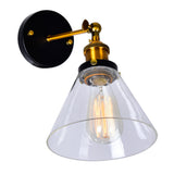 Eustis 1 Light 7in Black & Gold Wall Sconce